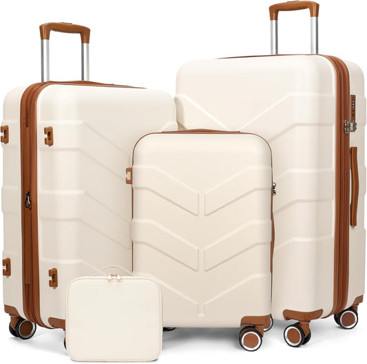 Luggage Sets 4 Piece - Suitcase Set with Spinner Wheel