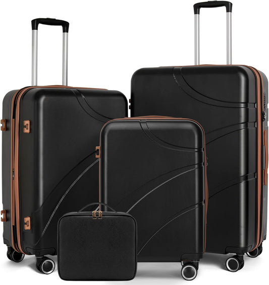 Luggage Sets 4 Piece Suitcase Set with Spinner Wheel